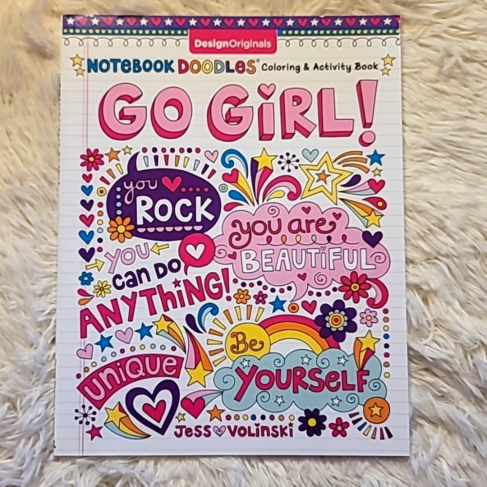 Notebook Doodles Go Girls Brand New Coloring Book